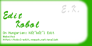 edit kobol business card